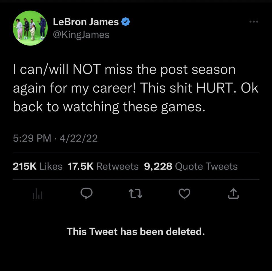 Nbacentral On Twitter Lebron Deleted This Tweet Https T Co