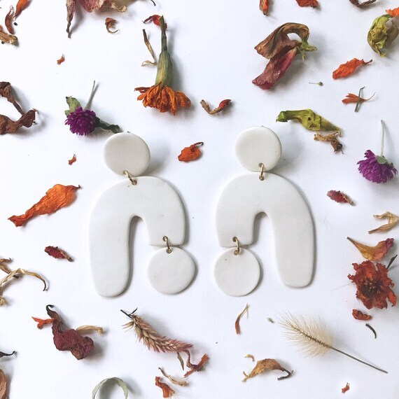 New Item Listed on Etsy Abstract Mobile Earrings by asensiblehabit