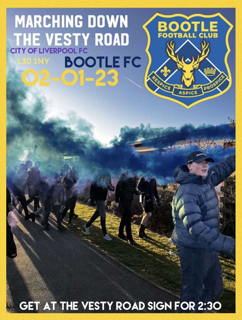 We March Again🧨 
Bring Your Smoke Bombs Your Flags And Your Voices🔵 UTB🦌
<a href="/BootleFCBucks/">Bootle Bucks</a> <a href="/Bootle_FC/">Bootle Football Club</a>