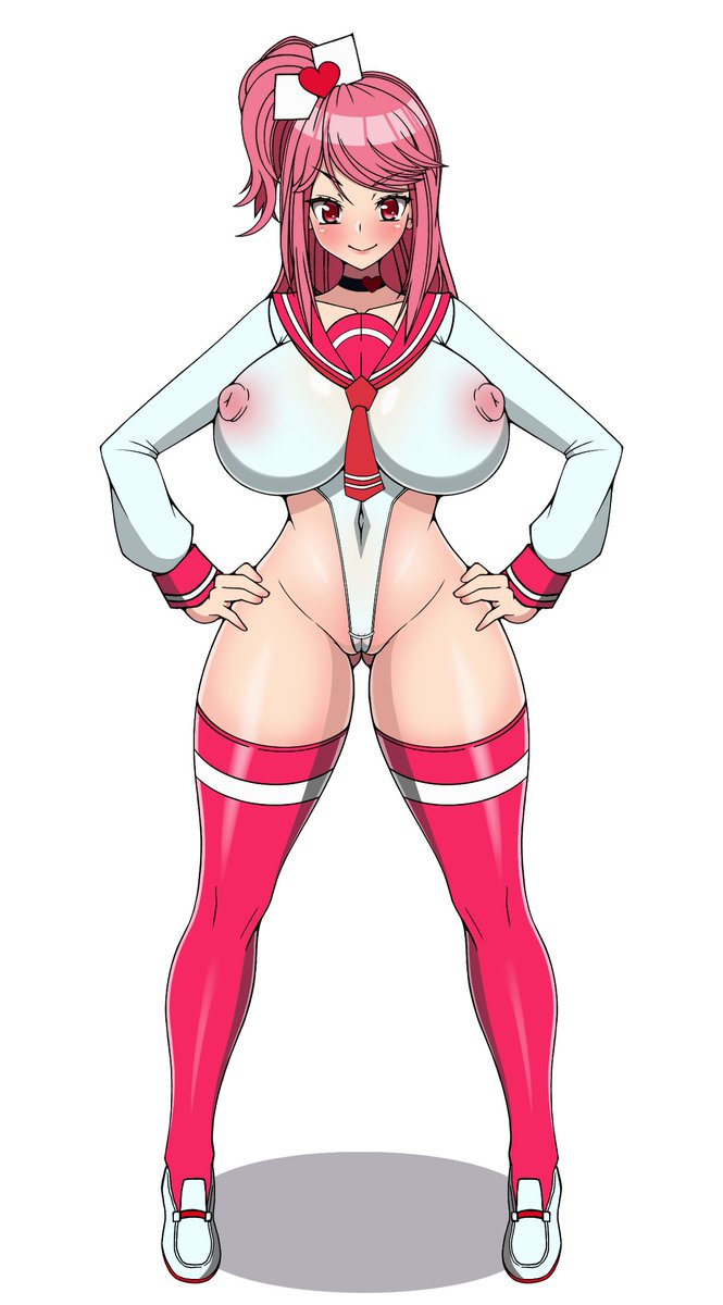 鏡華ちゃんのセーラーレオタードのやつ完成したよ!
えっぐい鋭角ハイレグでお股キツキツ食い込み仕様のセーラーレオタード

胸と腰回りのバランス調整してみました。 