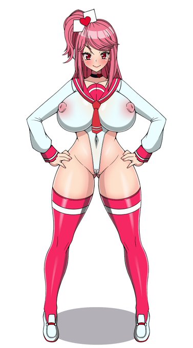 鏡華ちゃんのセーラーレオタードのやつ完成したよ!
えっぐい鋭角ハイレグでお股キツキツ食い込み仕様のセーラーレオタード

胸と腰回りのバランス調整してみました。 