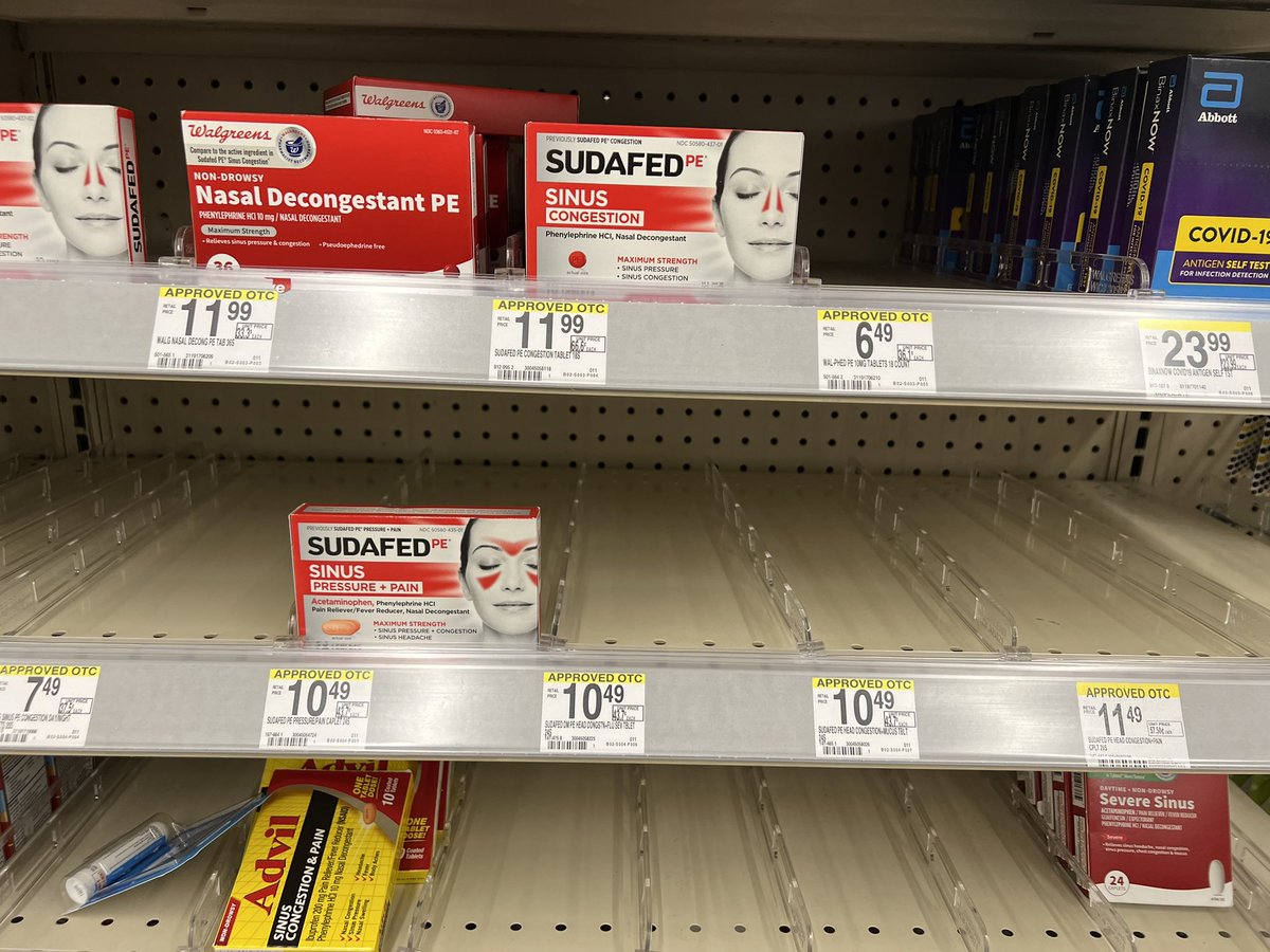 Some stores have more products than others, but medicine and even tissues or soup has been hard to come by lately with everyone being sick.