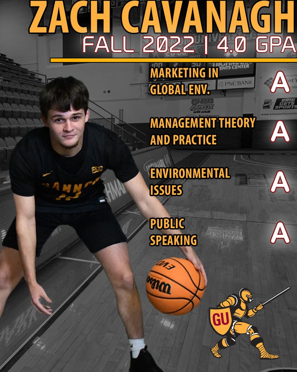 Well done <a href="/ZRC_5/">Zach Cavanagh</a> ‼️ This team is thankful for your dedication on and off the court. A servant leader to his teammates and a work ethic that will serve him well beyond his as a <a href="/GUKnights/">Gannon Athletics</a> <a href="/GannonU/">Gannon University</a>  #UKnighted