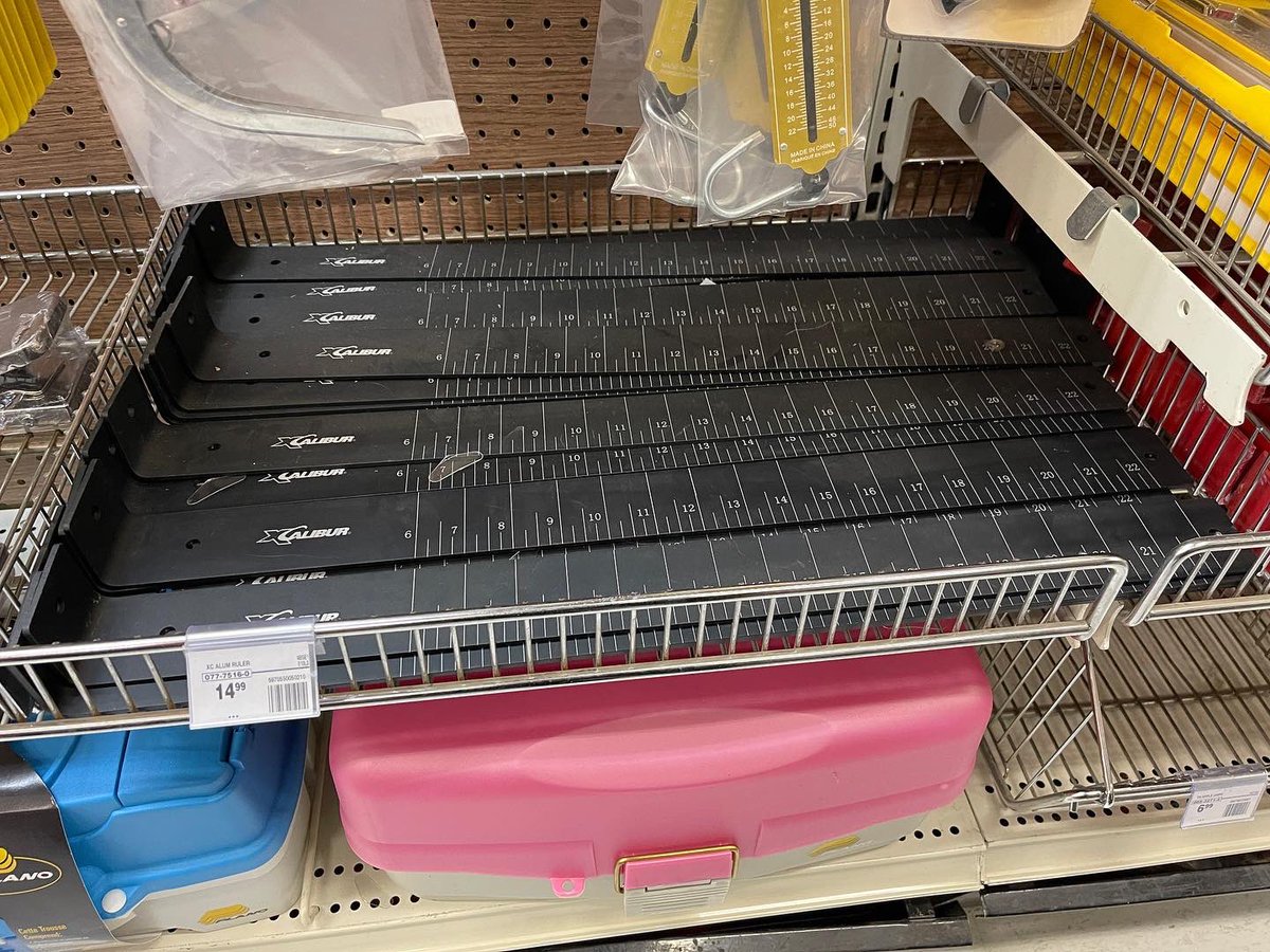 FishHardDave's tweet photo. If you don’t have a commercial bump board with a 90 degree angle &amp; 1/4” increments, you don’t have to break the bank! One of our valued sponsors, the Canadian Tire store in Keswick has legal bump boards starting at $6.79 each! #GreatDeal #ProperTool #BeLegal #IceFishingFun https://t.co/LHXaht4ipk