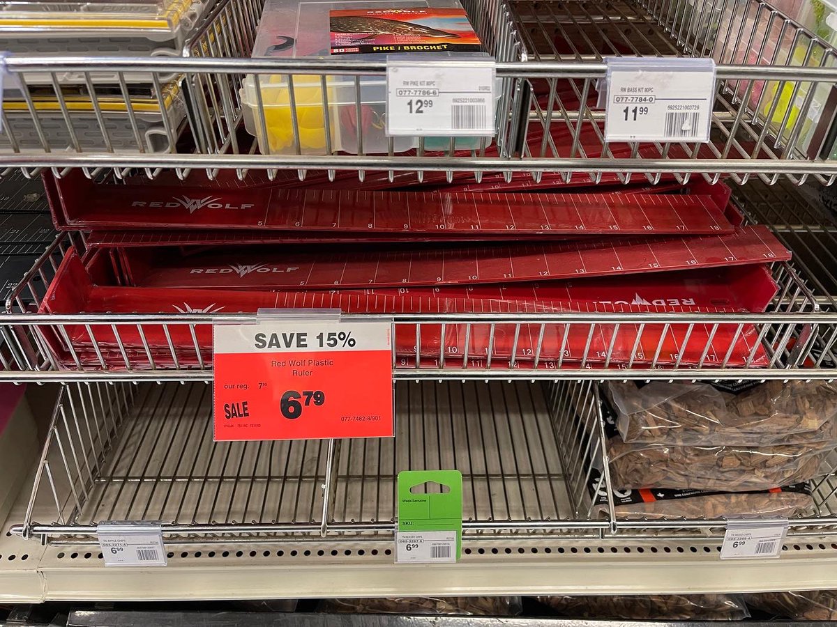 FishHardDave's tweet photo. If you don’t have a commercial bump board with a 90 degree angle &amp; 1/4” increments, you don’t have to break the bank! One of our valued sponsors, the Canadian Tire store in Keswick has legal bump boards starting at $6.79 each! #GreatDeal #ProperTool #BeLegal #IceFishingFun https://t.co/LHXaht4ipk
