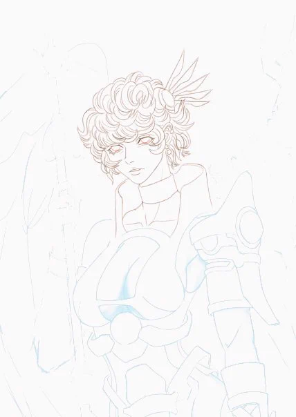 おはようございますこの絵も少しだけ再開線画からやりなおし中お仕事いってきまふ 