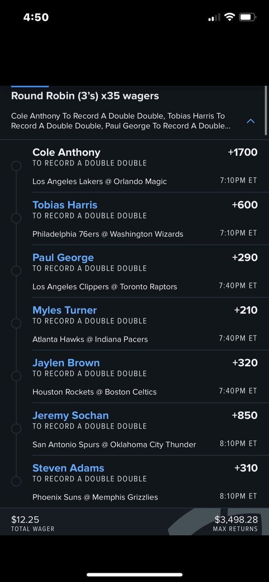 1Propgod's tweet photo. DD 💣! 
RR x3's
$12 to potentially win $3400. 
If they all hit I'm sending someone $600. If we get 6/7 I'll send $100. Just RT and tag 1 friend. 
Let's get IT #GamblingTwitter https://t.co/vyonZcBsFW