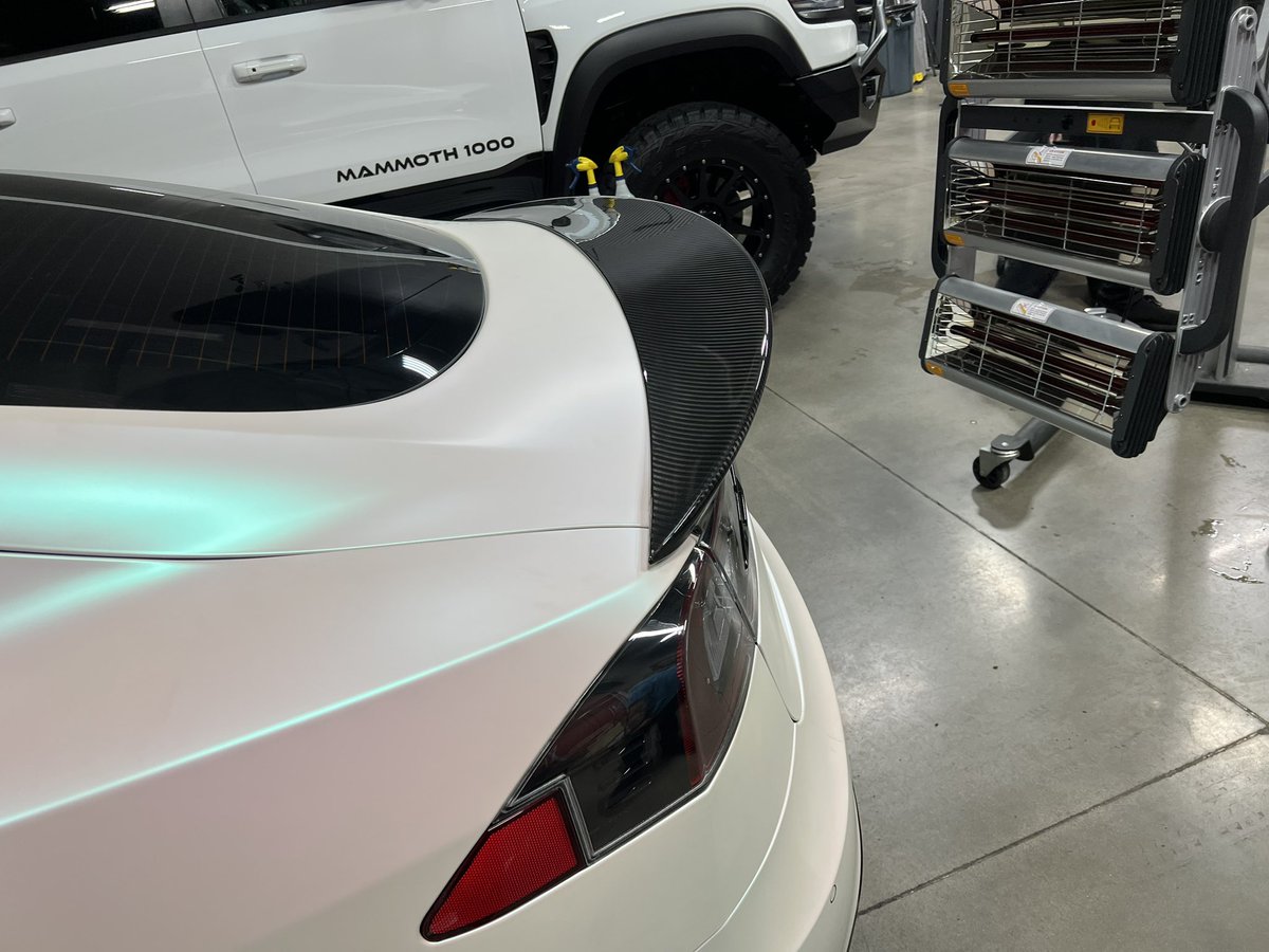 FredHassen's tweet image. My new @UnpluggedTesla  Koenigsegg rear spoiler for my Plaid Tesla Model S. #tesla #modelsplaid #plaid