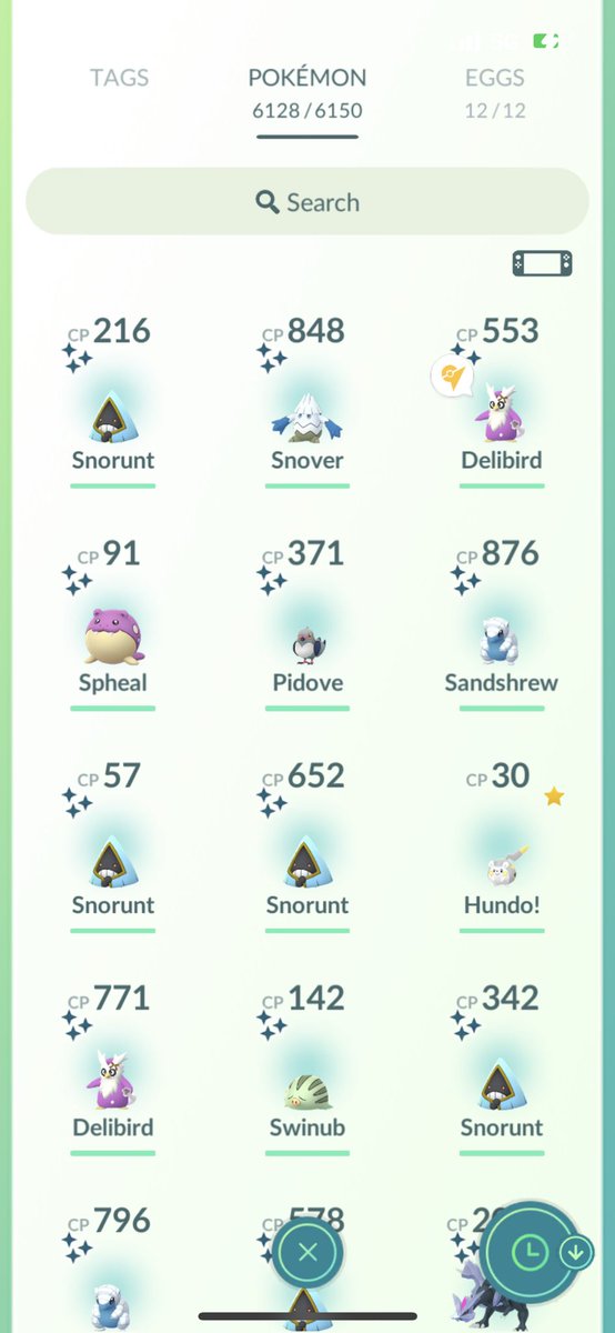 MasterBall603's tweet photo. My current storage spaceπ Only 22 for space to work with. Another shiny transfer wave coming soon lol. #Pokemon #PokemonGo #Starage #Lame #ShinyPokemon https://t.co/lG7VuMlOqv