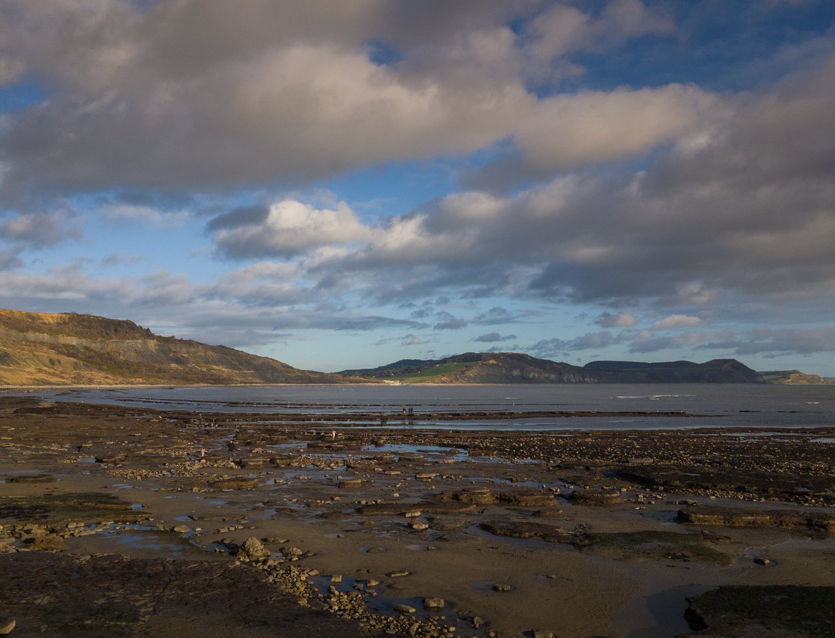 michaelje49's tweet photo. Some lovely light and a very low tide on the Jurassic coast at lyme regis for #Sharemondays2022 https://t.co/T8buOXKw78