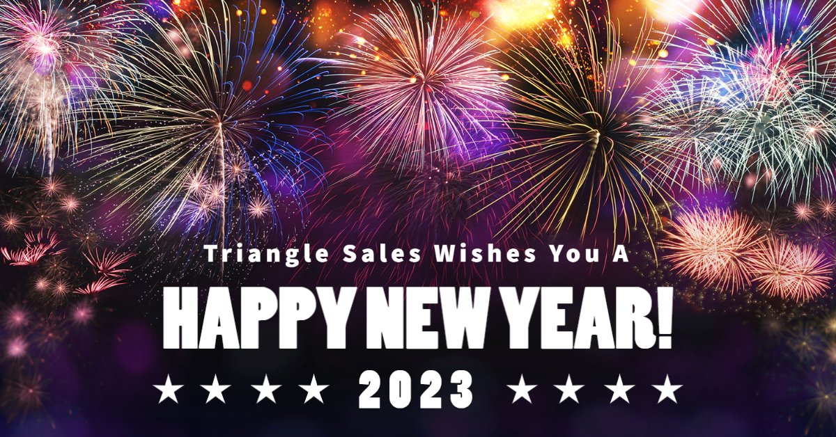 TriangleSalesKC's tweet photo. Triangle Sales would like to thank you for all of your support and business this past year. We wish you and yours a happy and healthy 2023!  

Triangle Sales will be closed Monday, January 2nd. We will reopen Tuesday, January 3rd. https://t.co/Argkhb9vYj