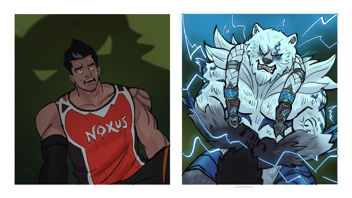 and another comic commisson for BeastAlchemistVA, volibear showing his dunkin skills against darius 🏀🗑️ 