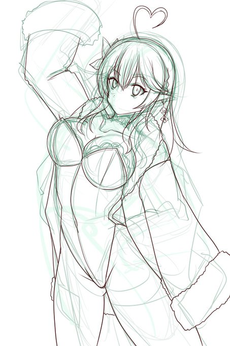 こういうのも描きたいなー、という雑線の悪あがき(ラミちゃ) 