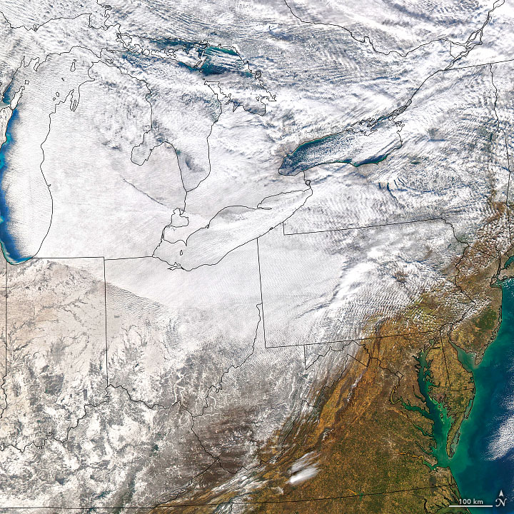 The Arctic cold front sweeping across the Great Lakes has delivered