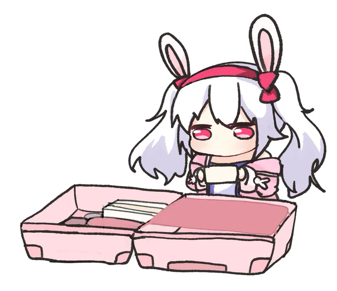 荷造りするラフィーちゃん 