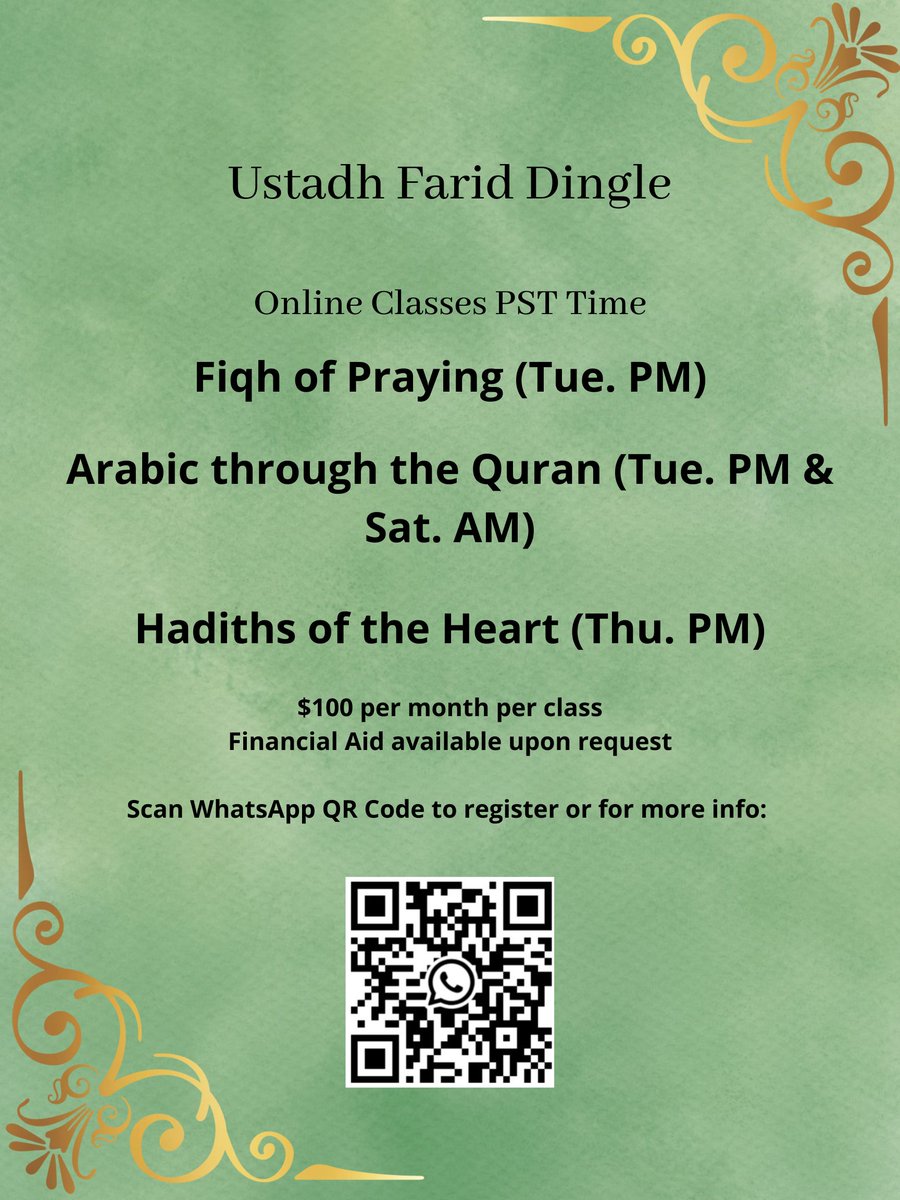 Join my classes and spread the word...