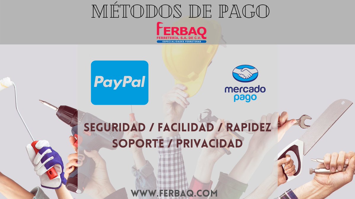 Ferbaq_oficial's tweet photo. ¡Compras seguras con #Ferbaq!
Contamos con los medios de pagos con mayor seguridad en la actualidad 💳
¡Visita nuestra página!
👉 https://t.co/OSLTd78jvP
#Ferbaq #ComprasEnLínea #Herramientas #Plomería #Abrasivos https://t.co/WV1FyO9H6D