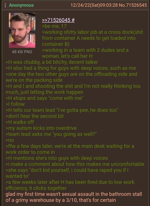 GreenTextPost's tweet photo. @clownworld Anon is saved by autism https://t.co/PGhkTE2WxL