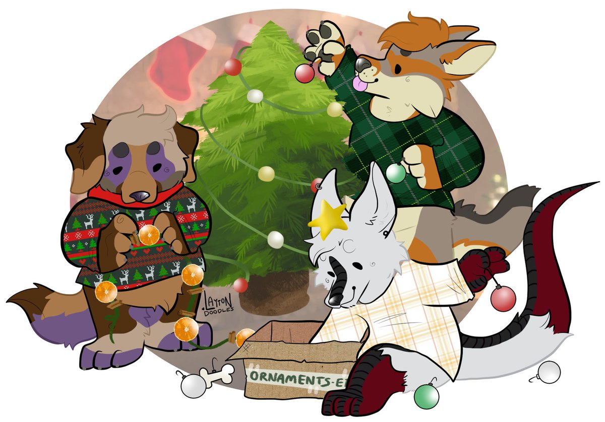 DingraxD's tweet photo. Merry christmas to some special people in my lives. art: @laytondoodles https://t.co/cE44d237mG