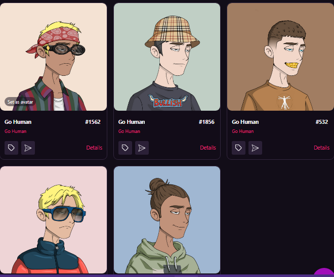 Received my airdrop of one Go Human and a Matuki Labs!!!
<a href="/GoHumanNFT/">Go Human</a>
 🫂

Thanks to @Crypto_Iggyy for rewarding the community &amp; he's amazing work on the project.

Look at my awesome collection below waiting to be staked soon....

LFGGGGGGGGGGGGGGGGGGG

#NFT #SolanaNFT #Gohuman