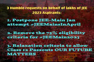 Chitrodakrish3's tweet photo. Please do the needful! 
@DG_NTA #JEEMain2023 #JEEMain2023inApril #jeemains2023inapril @EduMinOfIndia @Jeemain2023 #postponejeemains2023 https://t.co/71vPBpKJnN