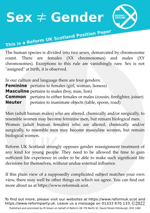 'Sir' David Kirkwood Reform UK Scotland tweet media