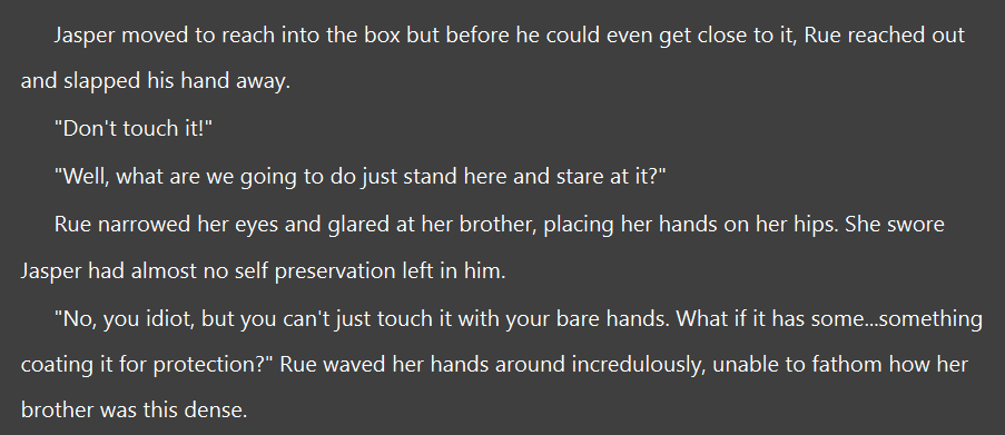 WorldsofAragon's tweet photo. Sharing a little snippet because why not!! #writeinwinter #writingcommunity #thecallofchaoswip

Writing siblings gives me joy 😋 https://t.co/AL8AXANWVn