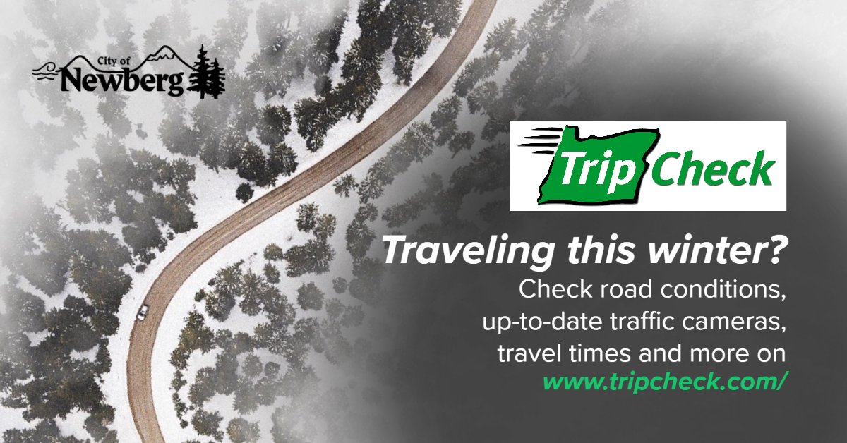 Traveling this winter? 🚙🌨
Check road conditions, weather information, hundreds of real-time traffic cameras, travel times and more through ODOT's award-winning Trip Check service. 
Visit the website: tripcheck.com