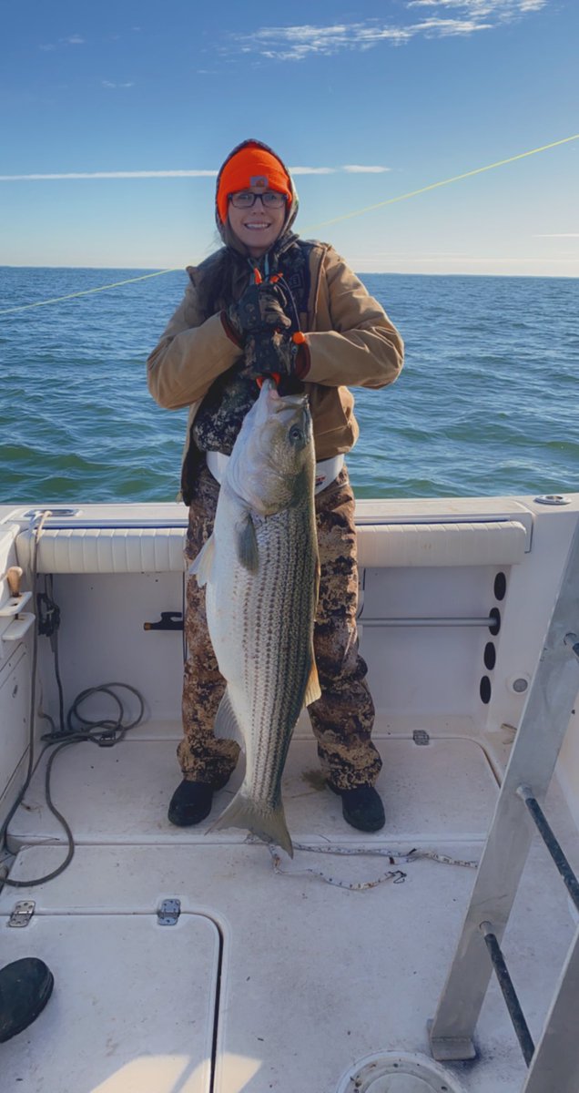 Ambaaa6's tweet photo. Caught my very first 46” Citation Rock Fish! Thank you baby for having my back for this one! I know all to well that my pawpaw is grinning from ear to ear up in heaven! Thank you Mitch and Sarah for taking us out today, because this trip was definitely for the books! https://t.co/PILCcWWt7p