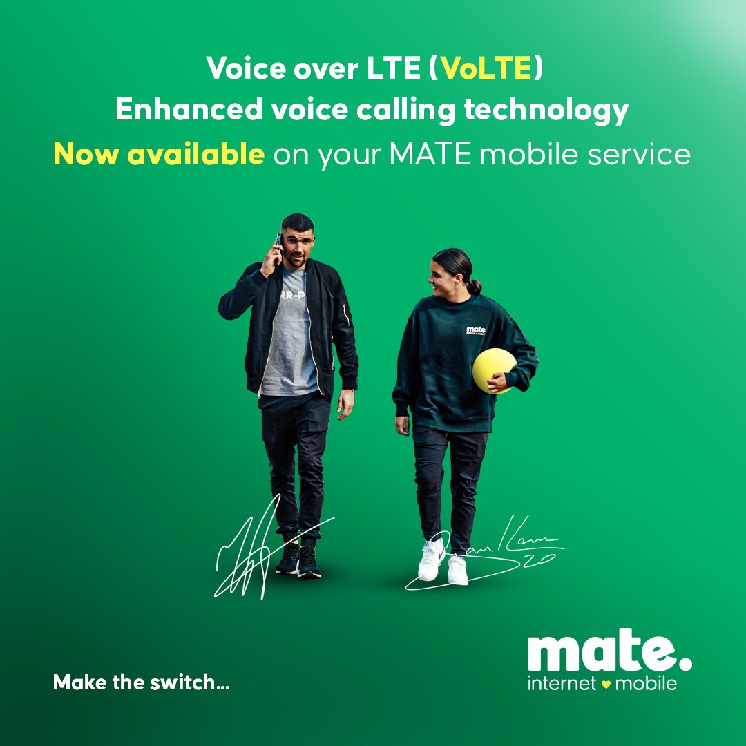 beourmate's tweet photo. Want a mobile plan with more value and features than ever? 😍
MATE mobile plans now come with enhanced voice calling technology thanks to Voice over LTE (VoLTE)! 📶
Why wait? Make the switch to MATE! 👉 https://t.co/DuEWtbxmww
#beourmate #letsbemates #mobile https://t.co/BClOALsvna