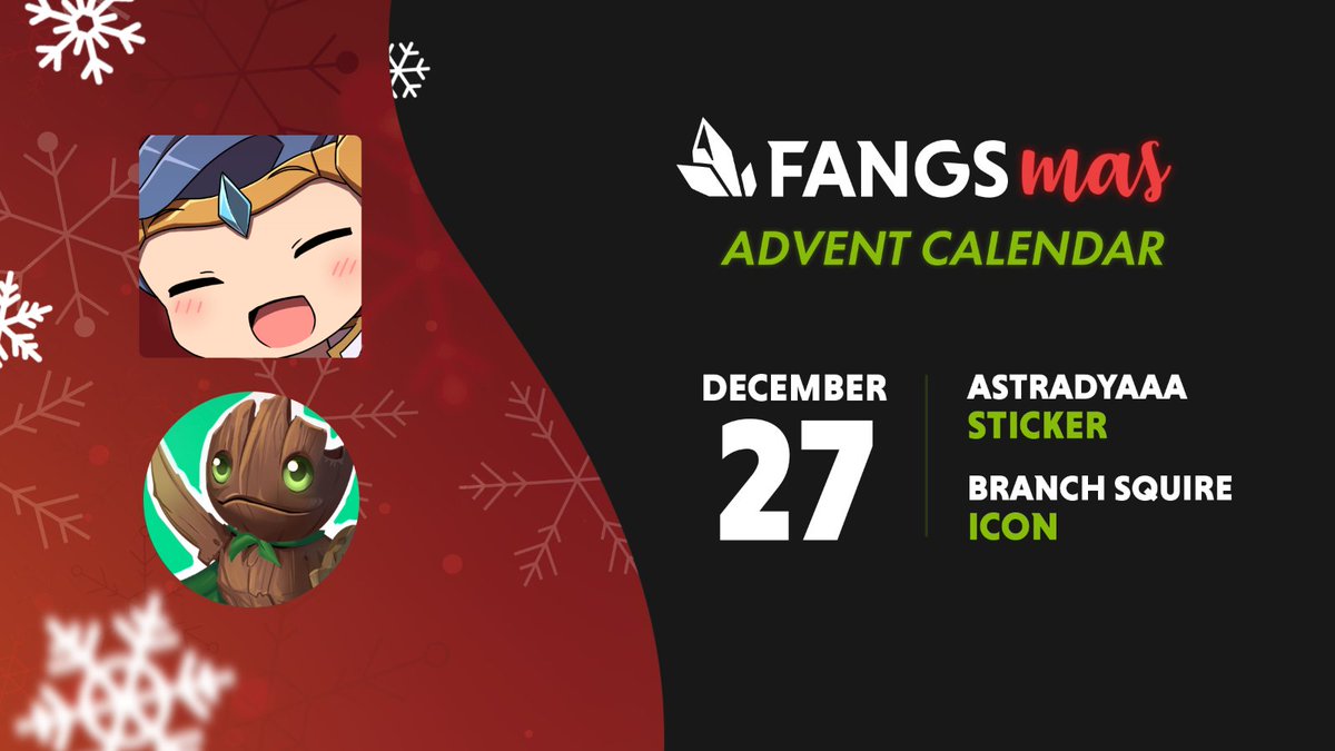 SoulforgeArena's tweet photo. ❄️ We hope everyone had a lovely and safe Christmas!❄️

🎁 Just because Christmas has passed, doesn't mean that the gift giving is over—Redeem another two free items in the #Fangs store until 4pm PST on Dec 28!
#Fangsmas https://t.co/7T5CNbNWBf