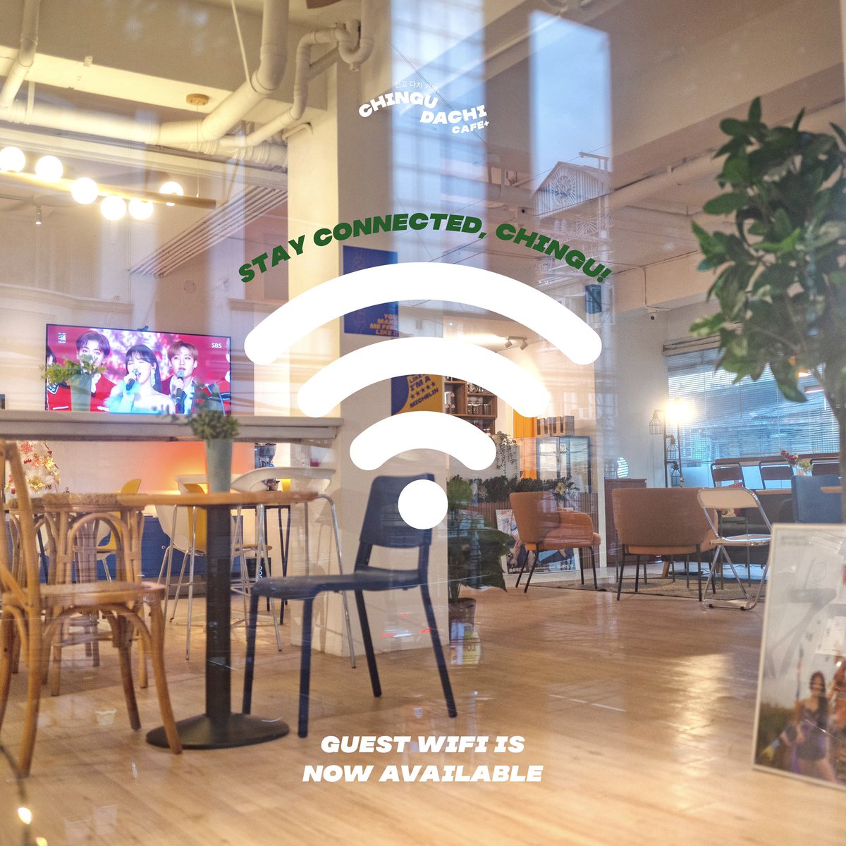 ChinguDachi's tweet image. Good news, chingu! 💖

FREE Guest WiFi is NOW AVAILABLE at the Chingu Dachi cafe+store ✨ We’ve also got numerous sockets in different seating areas!

📍2/F 1655 Piy Margal cor. Don Quijote st, Sampaloc, Manila
🕚 Tue-Sun 12-9pm

#Koreancafe #CafeinManila #Kcafe #Koreancafemanila