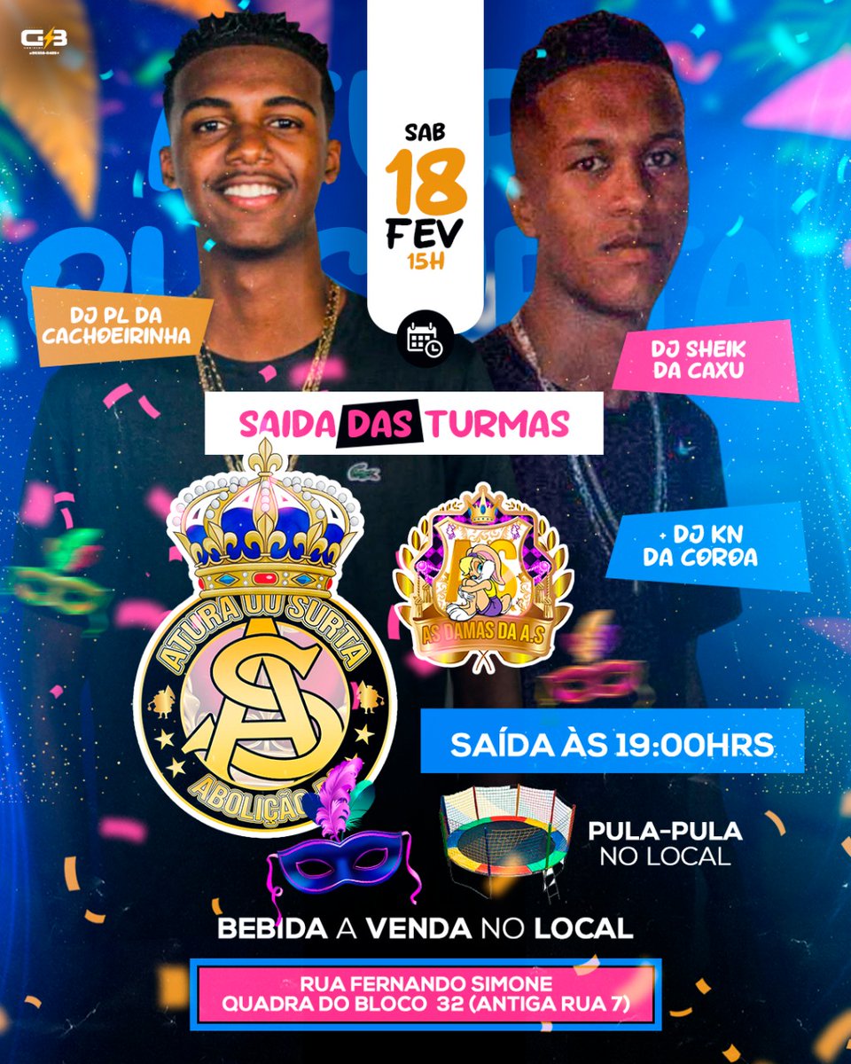 AS_surta23's tweet photo. GRAVEM BEM ESSA DATA , DIA 18 DE FEVEREIRO TEMOS UM ENCONTRO MARCADO , A SAÍDA QUE VAI PARAR A ABOLIÇÃO , UM AMBIENTE FAMÍLIAR PRA VOCÊ CHEGAR E SE DIVERTIR , PULA PULA , E BEBIDAS A VENDA NO LOCAL ! QUANDO SOMOS BONS MOSTRAMOS NA PRÁTICA 🚀🔥🍻🎌🎭
#PAZNOCARNVAL 
#AOUS https://t.co/6Cvq4x24Hx