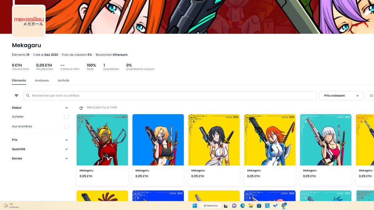 Someone stole  images of MEKAGARU on twitter and made a fake collection.
Pay attention

Our mint is end january.

this is the wallet of the fake :0x2149C75d764Ee88e1470b11A5871295A9f17f9aD

#MEKAGARU #NFT #NFTCommunity