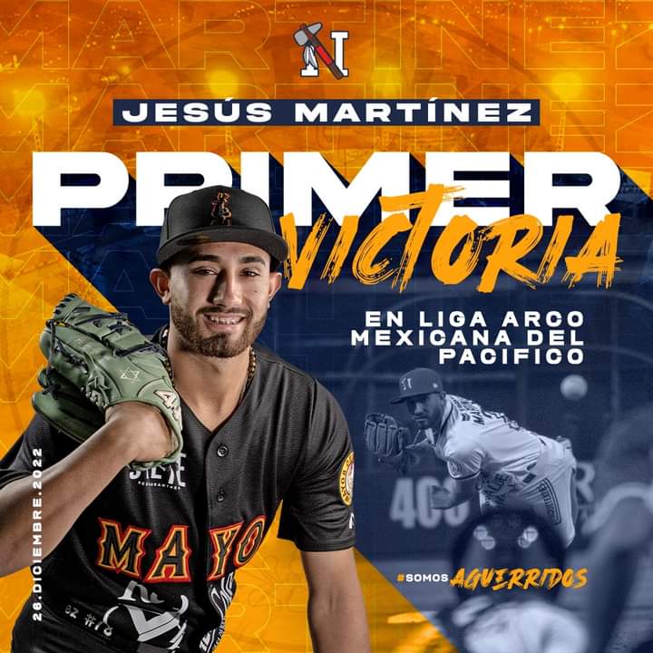 OficialMayos's tweet photo. ¡Enhorabuena Jesús Martínez por tu primer victoria en la @liga_arco, que sigan los exitos! ⚾🔥
#SomosLaTribu #SomosAguerridos #SomosTradicion #VamosMayos https://t.co/VWz8T9g3Zi