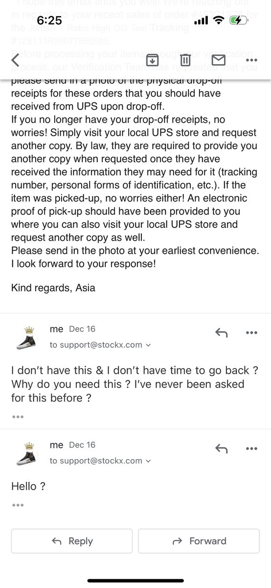 RighteousTre's tweet photo. @StockXSneakers when am I going to get a reply ? https://t.co/D24UVOWoVo