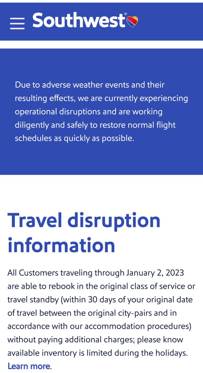 JeDaCastano's tweet photo. The nerve of @SouthwestAir ! After canceling our flights twice, they say we only have 30 days to reschedule our flights without paying any additional fees? Right, 'cause it was us who decided to change our dates and who decided to stop working after storm was over... unacceptable https://t.co/j1VZzaD30N