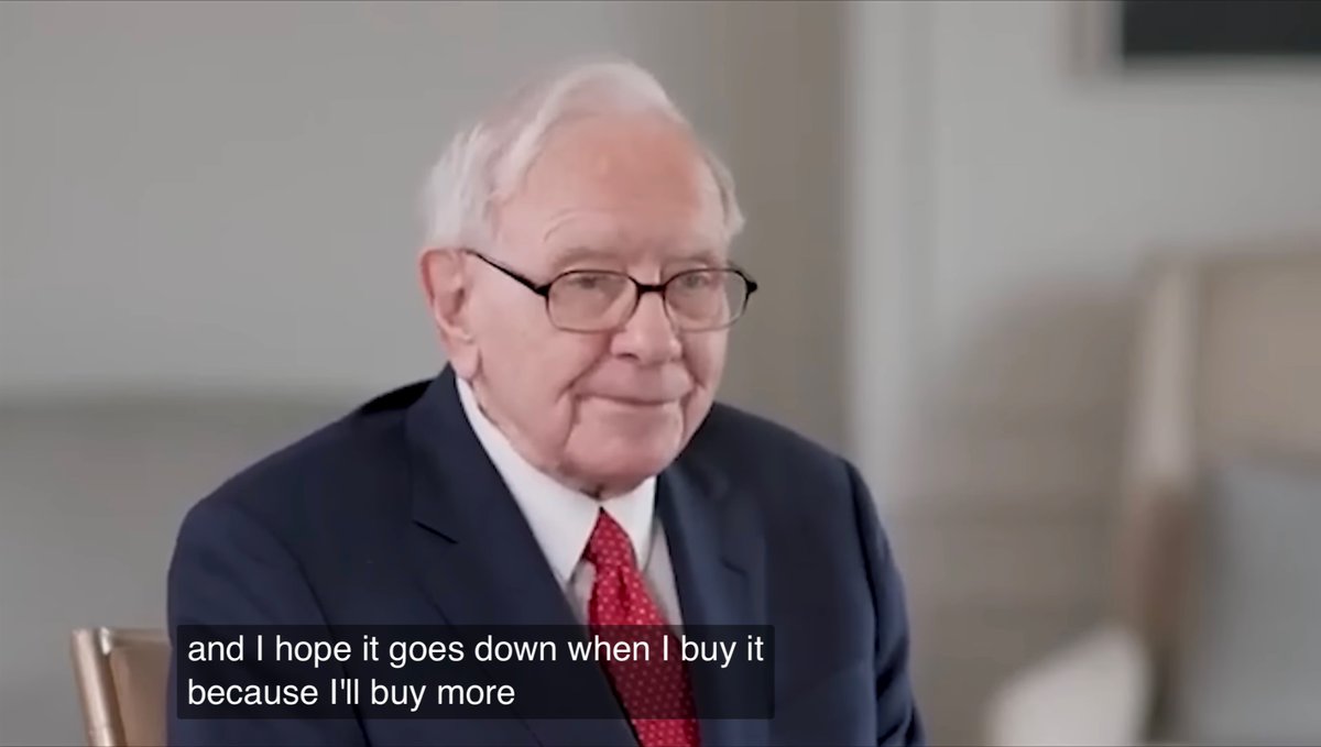 somethingfinch's tweet image. What I tell myself every time I buy a stock… Warren Buffett is one of us