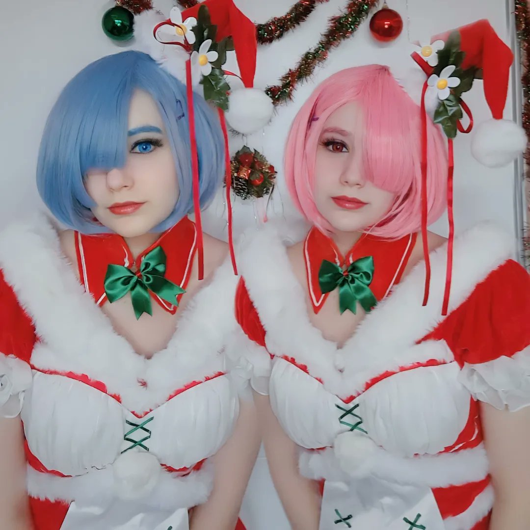 Witchera22's tweet photo. Cosplayed Rem and Ram again for this Christmas as well. How was your Christmas? Mine was a mess. My mom had to call an ambulance for me because I got a side effect from an inhaler! Ofc the day didn't go without her yelling at me Im ruining Christmas because I need medics. Bleh 😂 https://t.co/6P11l7RjIt