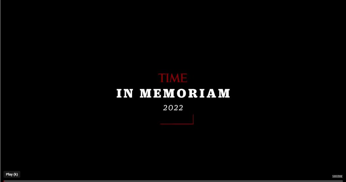Arroundtable's tweet image. Check out this great video from @TIME on the People we lost in 2022. May they all #RIP. 
#aroundtable #blog #entertainment #publicfigure #music #movies 
aroundtable.ca/post/a-tribute…