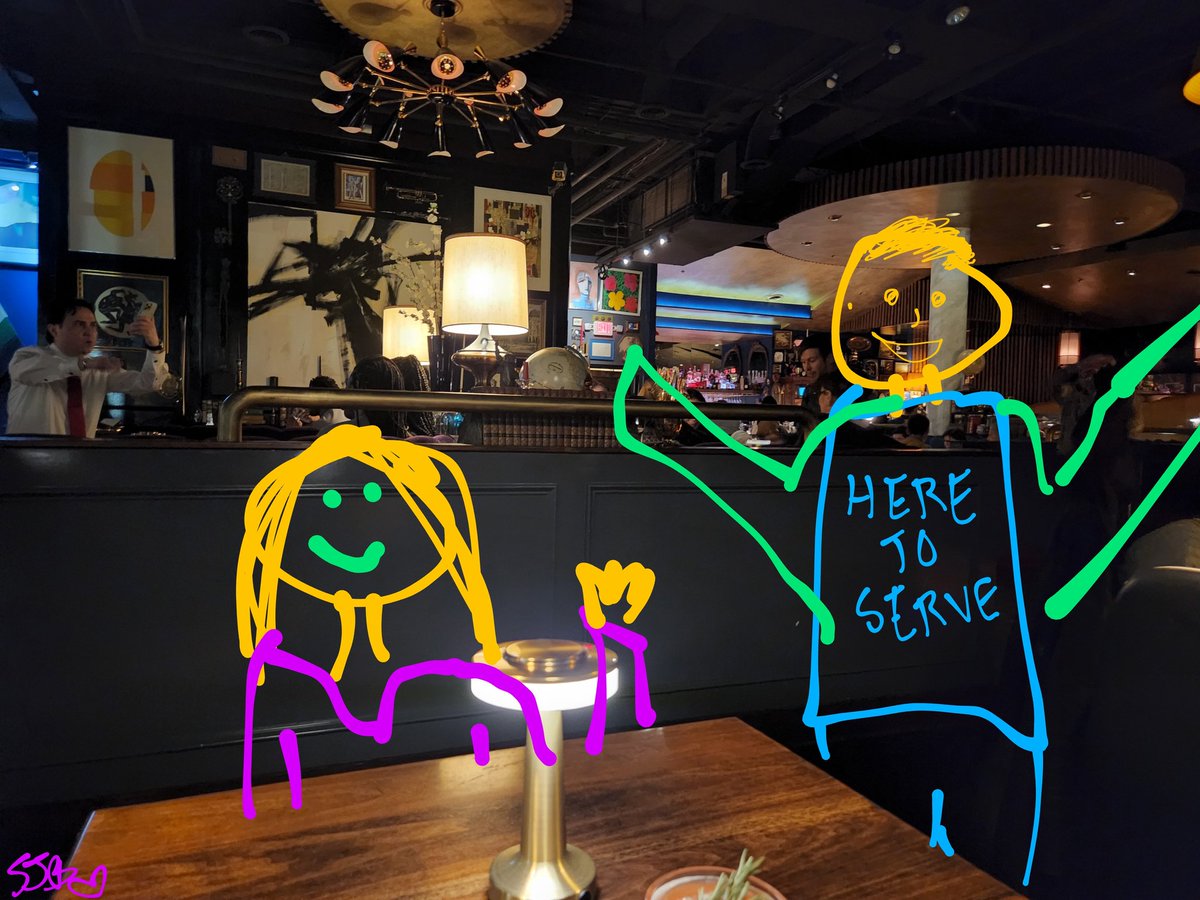 I came to dinner alone and haven't gotten a server. This is how I imagine it would look if I had a server.