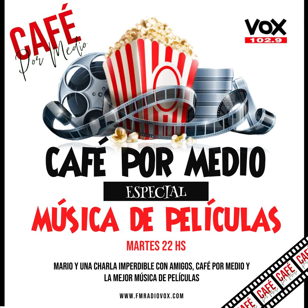 🎬 Hoy a las 22:00 Hs en @cafepormediook Se viene el especial de Música de películas 🎬
Los esperamos!
fmradiovox.com
#cine #peliculas #musica #movies #soundtrack #martes #cafe #amigos #charla #cafepormedio #especial #musicadepeliculas #radiovox #argentina
