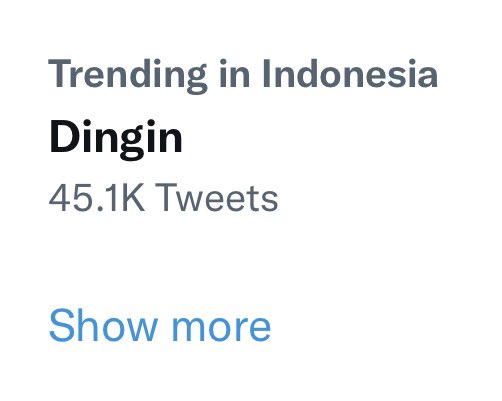 indeArchipel's tweet image. Vanochtend is “dingin” (koud) trending op Twitter in Indonesië, vanwege de ‘lage’ temperatuur in Jakarta. Het is om 8 uur nu zo’n 26 graden, terwijl het vaak tegen de 30 is en met zon nog warmer voelt