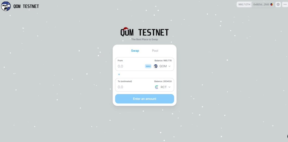Minimal testnet DEX available at encrypt3dw4lrus.github.io/QL1-Testnet-Mi… A developer from the community has started work on sprucing things up alongside our own developer, BlockchainPhysicist. (Preview attached.) #QOMONE #IBC $QOM