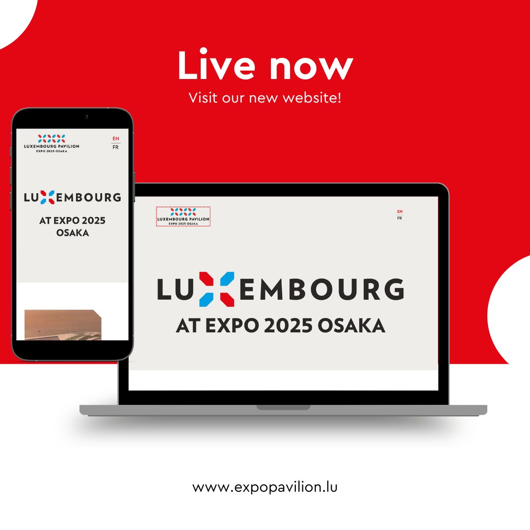 ✨We are delighted to share the unveiling of the first version of our brand-new website, a gateway for discovering everything about Luxembourg's participation in @expo2025japan 🎌

➡️Come explore and visit the website today: expopavilion.lu
#LUExpo2025Osaka #osaka2025