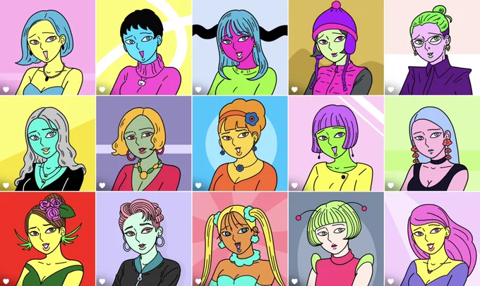 この画像はプロトタイプだけど、こんな感じでいろんなYUCALILITHを作っていき、ひとりのYUCALILITHからそれぞれ表情や色の違う1点ものの8パターンをさらに作ります。初回の24点は完売で、新作は2023年1月1日に公開展示予定です。初回価格(¥4000)を継続するかは考え中…!

https://t.co/YEjxfh0lkE 