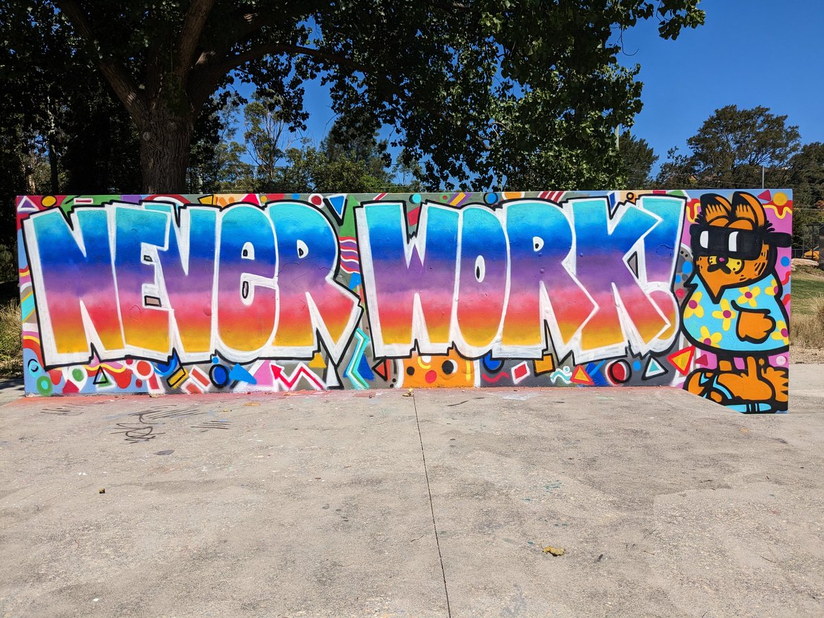 GraffitiRadical's tweet photo. "Never Work"
Seen in Sydney https://t.co/Rpjs4AM0m7