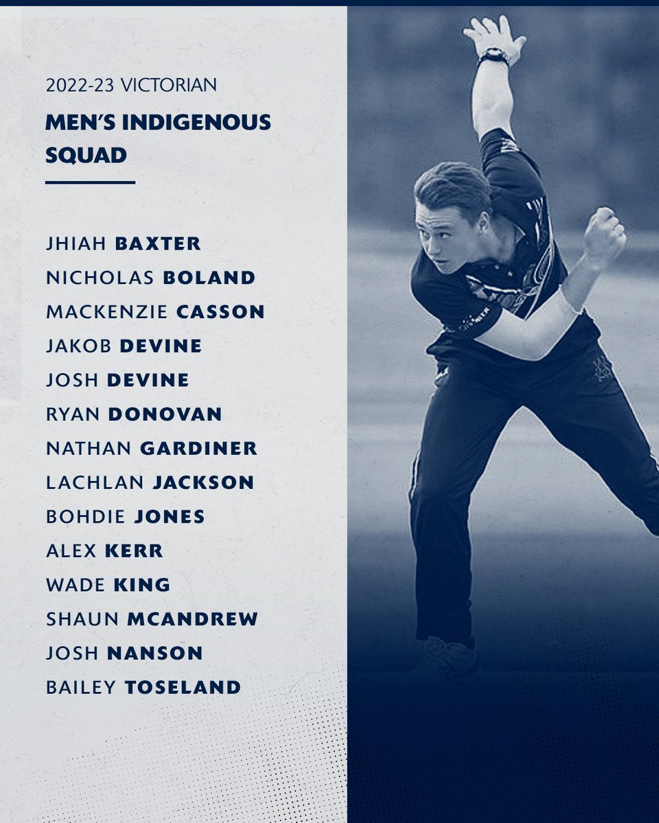 Introducing the Victorian Men's Indigenous Squad for 2022-23. 🤩

The squad will compete at the 2023 National Championships held in Alice Springs from 22-28 February.