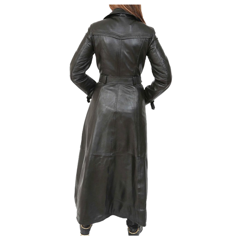 Women Gothic Leather Trench Coat Full Length Double Breasted Buy More Women Gothic Coats Here At The Dark Attitude. #gothiccoats #womengothiccoat #gothicclothing #womengothicclothing thedarkattitude.com/women-long-bla…