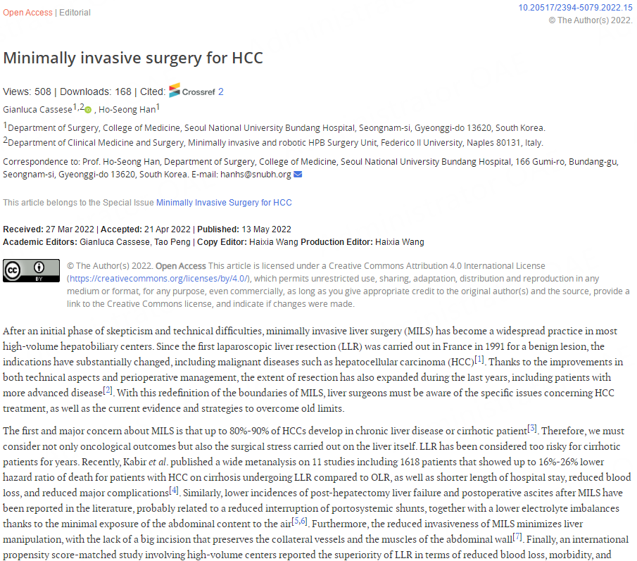HepatomaRes's tweet photo. #MedEd #MedTwitter #GITwitter #HCCTwitter
😃The quality of the surgery itself has greatly benefited from the minimally invasive approach.
📖Read full text: #Minimally #invasive #surgery for #HCC👇
https://t.co/Q45hpgXFf4
Welcome to read and share!🤝
@CavRadiology @ayshaslam999 https://t.co/9UxPUsLzLT